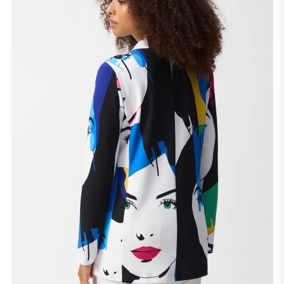 Joseph Ribkoff Multicolor Abstract Blazer - Picture 2 of 7